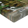 thumbnail image 2 of Ambesonne Waterfall Fitted Sheet, Nature Foggy Morning, Twin Size, Orange Brown, 2 of 3