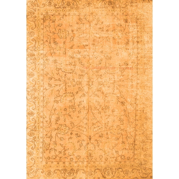 Ahgly Company Indoor Rectangle Persian Orange Traditional Area Rugs, 5' x 7'