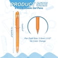 thumbnail image 2 of Uxcell 6Pcs Erasable Gel Pens, 0.5mm Fine Point Heat Erasable Marking Pen with Cap Smooth Writing Fabric Markers for Sewing Drawing Writing Planner, Orange Ink, 2 of 6