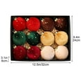 thumbnail image 3 of Fek888 Large Christmas Balls Ornaments Clear 12 Pcs Cloth Christmas Ball Decorative Pendant Christmas Fabric Ornament Christmas Tree Decorative Ball, 3 of 6