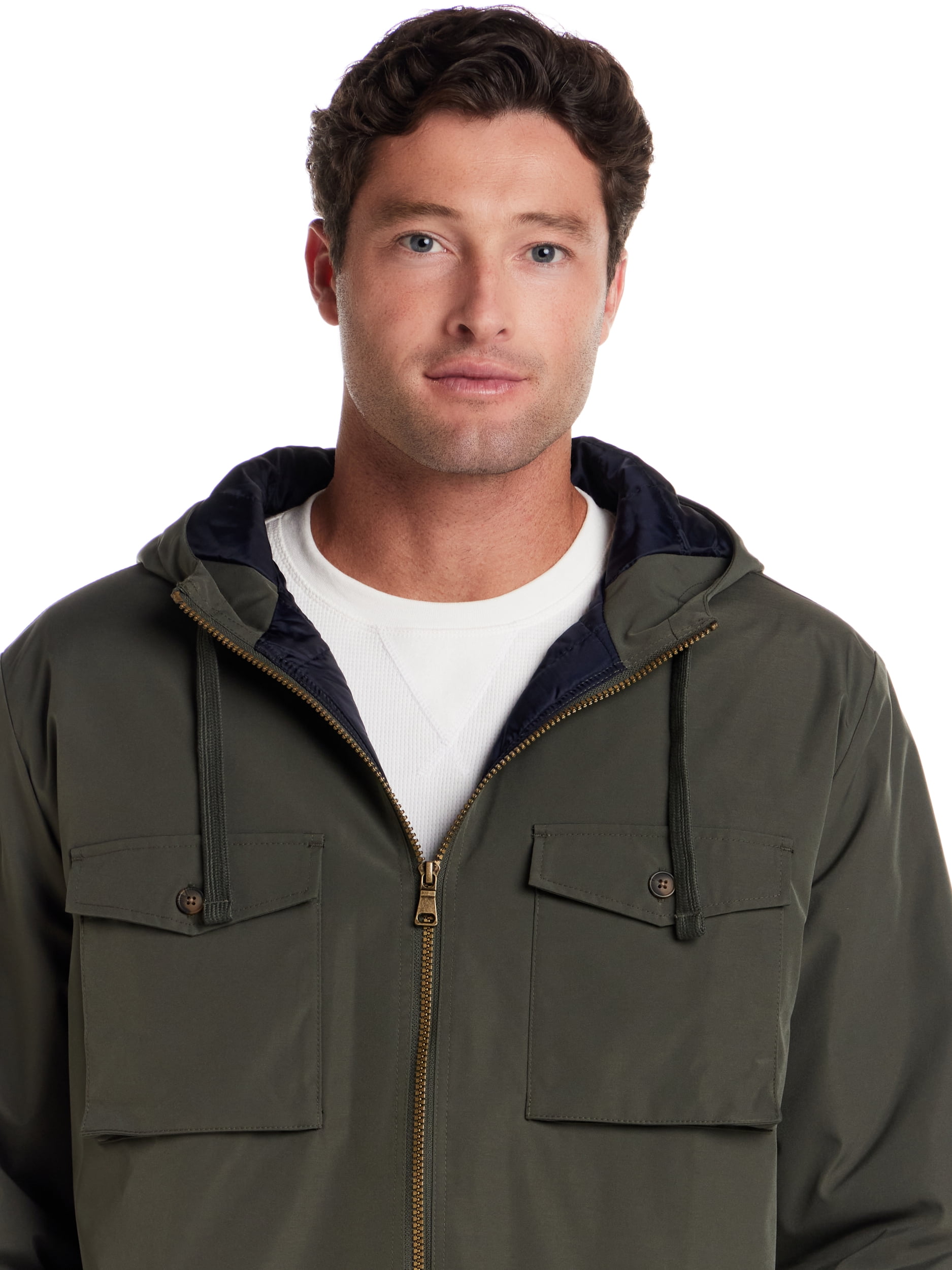 Frontier Threads Men's Lined Poly Memory Hooded Safari Jacket