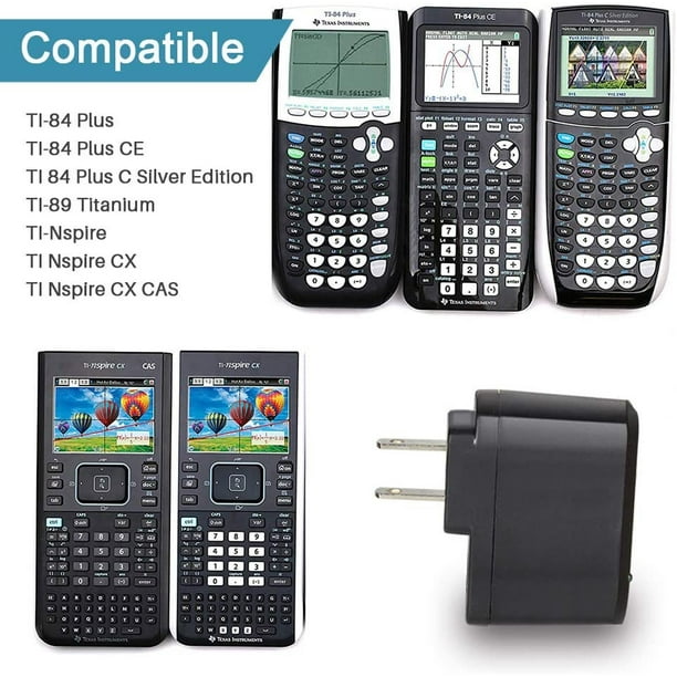 Adaptador de cargador de alimentación de CA FOUCECLAUS para Texas Instruments TI-84 Plus CE