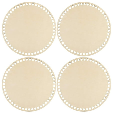 

Wood Bag Bottom 4pcs Wooden Bag Bottom DIY Knitting Crochet Bag Shaping Base with Holes