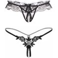 thumbnail image 1 of Culottes String Aguichant 5 Pcs Pack 2 Pcs Ensemble Perle Grand-TG, 1 of 1