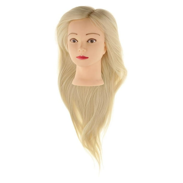 Maniquí de cosmetología shamjiam 26 pulgadas modelo de entrenamiento cabello blanco