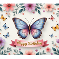 thumbnail image 3 of Colorful Design Butterfly Happy Birthday Banner Floral Pattern for Birthday Celebration Garden Party Kids Event, 3 of 7