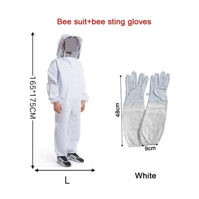 Full Body Beekeeping Clothes Professional Beekeepers Clothes Protection Beekeeping Suit Safty Veil Unisex Children Protective ,Comprehensive Protection