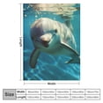 thumbnail image 4 of COMIO  Plush Throw Blanket,Cute Beluga Whale - Blue Soft Fuzzy Blanket,Cozy Outdoor Travel Blanket for Bedroom Livingroom Sofa Couch Car Bed, 4 of 6