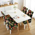 thumbnail image 3 of Strawberry Dining Chair Covers Set of 4 Charming Red Fruit Print Washable Polyester Stretch Slipcovers Removable Seat Protector for Summer Kitchen Decor, 3 of 7