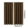 thumbnail image 6 of HBBKVI 2 Pcs Silk Blackout Curtains 38" × 84", Rod Pocket Luxury Curtains for Bedroom Living Room, Noise Reduction Thermal Insulated Curtain Panels Brown, 6 of 6