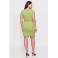 thumbnail image 3 of Women's Plus Size High Neck Ruched Mini Dress, 3 of 3