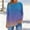 Blue, variant on Aueoeo Womens Gradient Color T Shirts Long Sleeve Crew Neck Shirts Basic Tee Tops Blouse Regular Fitted Going Out Tops