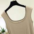 thumbnail image 5 of Sheghy Cotton Tank Top Women Plus Size 100%Cotton Modal Layering Tank, Crew Neck Sleeveless Basic Inner Wear Top Beige M, 5 of 5