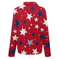 thumbnail image 5 of HEILAU Independence Day Shirts for Women American Flag Long Sleeve Button Down Shirt 3D Printed Washed Refreshing Patriotic Tops, 5 of 5