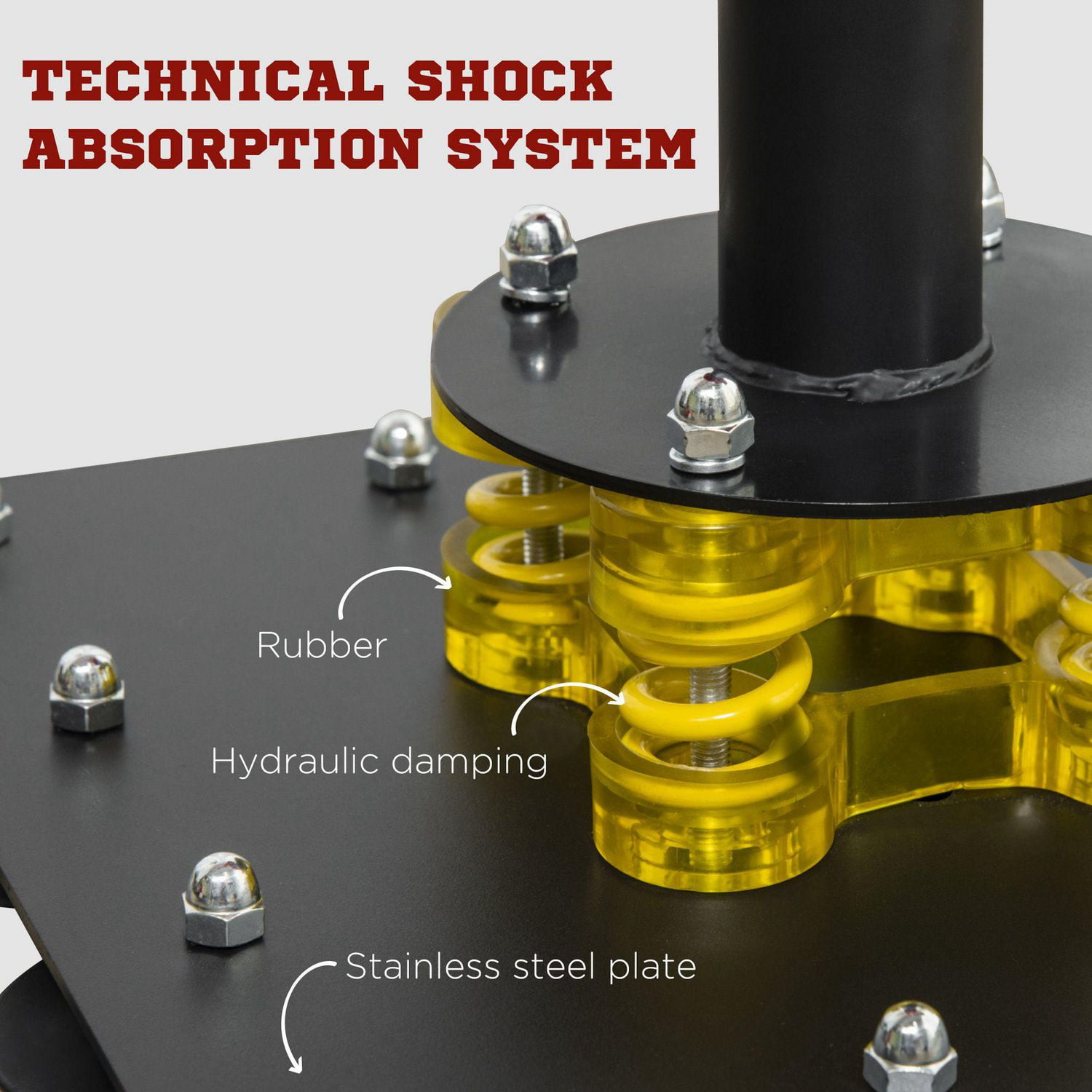 Soozier support de sac de boxe équipement d'entraînement réflexe, rouge
