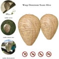 thumbnail image 3 of 4 Pack Fake Wasp Nest Decoy Hanging Wasp Trap Deterrent for Hornets Yellow Jackets Outdoor Waterproof Non-Toxic Material(8.66"×11",Warm Color), 3 of 8