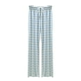 thumbnail image 4 of JJHGVB Striped Pants Women Night Pants for Women Wide Leg Pajama Pants for Women Woman's Pants Women Trendy Sleeping Shorts Women Sleep Pant Blue L, 4 of 4