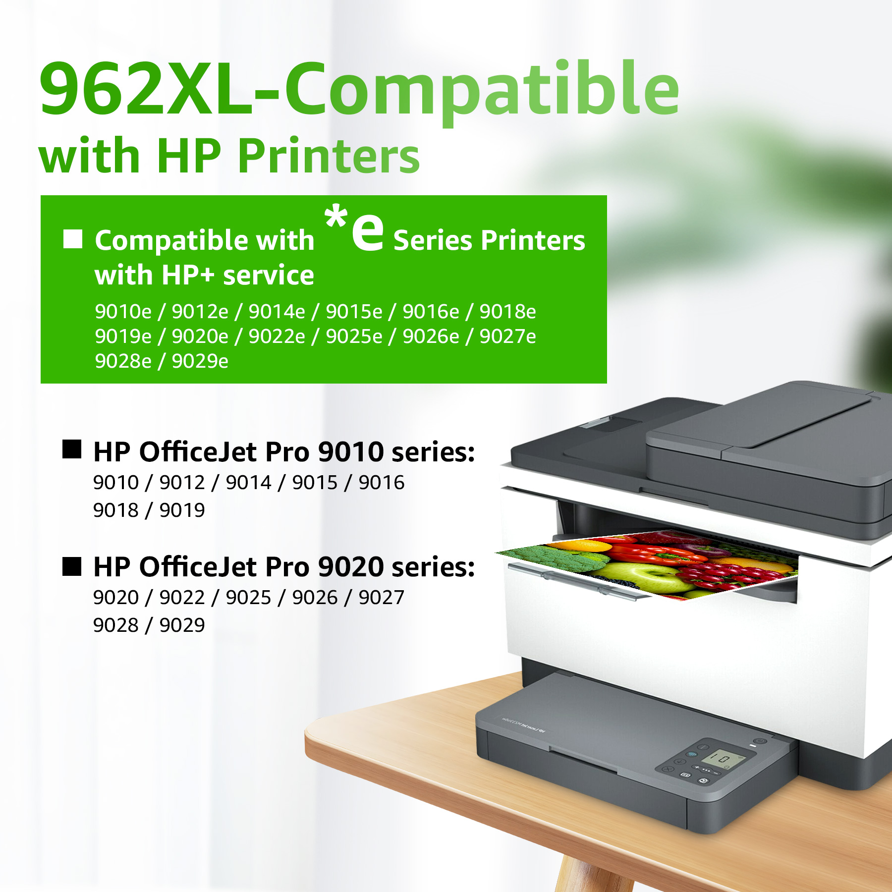 962XL Ink 962 Ink Cartridge Compatible with 962 Ink Cartridges for 962XL Ink Cartridges (4PK)