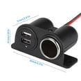 thumbnail image 3 of Sidaley Enchufe para encendedor de coche, montaje debajo del tablero, adaptador de carga de 12V/24V, convertidor de teléfono, tableta, puertos USB, Paneles de instrumentos para automóviles Sidaley VI015341-00B, 3 of 6
