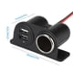 thumbnail image 3 of Sidaley Enchufe para encendedor de coche, montaje debajo del tablero, adaptador de carga de 12V/24V, convertidor de teléfono, tableta, puertos USB, Paneles de instrumentos para automóviles Sidaley VI015341-00B, 3 of 6