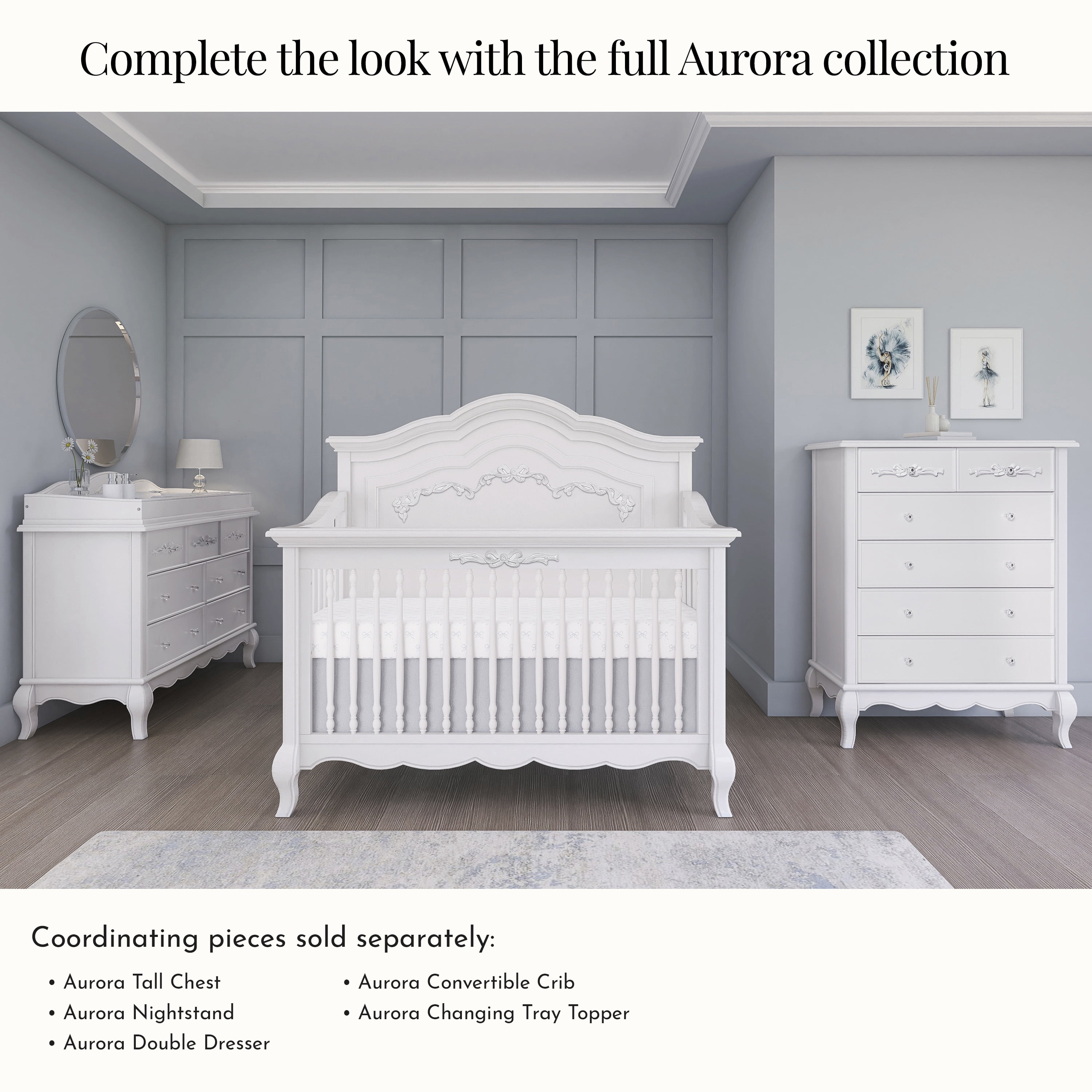 Evolur Convertible Crib Guardrail, Frost