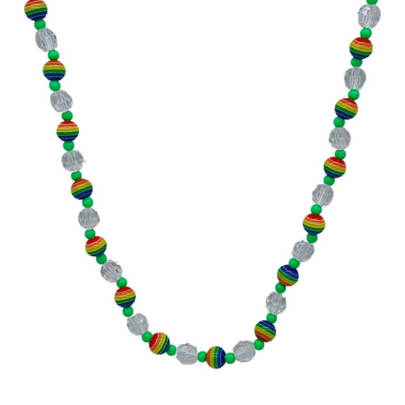 40" 12MM Rainbow & Facet Beads Necklace (Each)