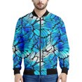 thumbnail image 3 of Chaquetas con estampado 3D de mariposas e insectos de colores para hombre, ropa holgada, sudadera informal, chaqueta bomber con cremallera, ropa de calle, abrigo, 3 of 4