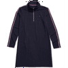 Tommy Hilfiger Women's Adaptive Turtleneck Dress with Half Zip Front Closure Blue Size Large