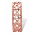 thumbnail image 2 of PalmBeach Jewelry Round Cubic Zirconia Filigree Eternity Ring .25 TCW in 18k Yellow or Rose Plated or Sterling Silver, 2 of 5