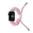 thumbnail image 3 of Compatible with Apple Watch Band 38mm 40mm 41mm, Rugged Survival Paracord Nylon Strap Braided Sport Loop for iWatch Bands Series 9 8 7 6 5 4 3 2 1 SE Women Men,Pink+Gray, 3 of 6