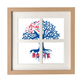 thumbnail image 1 of New Zealand Ancestral Faly Flag Roots Frame Wall Tabletop Display 4 Openings Picture, 1 of 3
