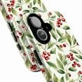 thumbnail image 2 of Festive Red Berry and Green Leaf Phone Case, Holiday Botanical Protective Cover for iPhone 16 15 14 13 12 Pro Max Mini, 2 of 6
