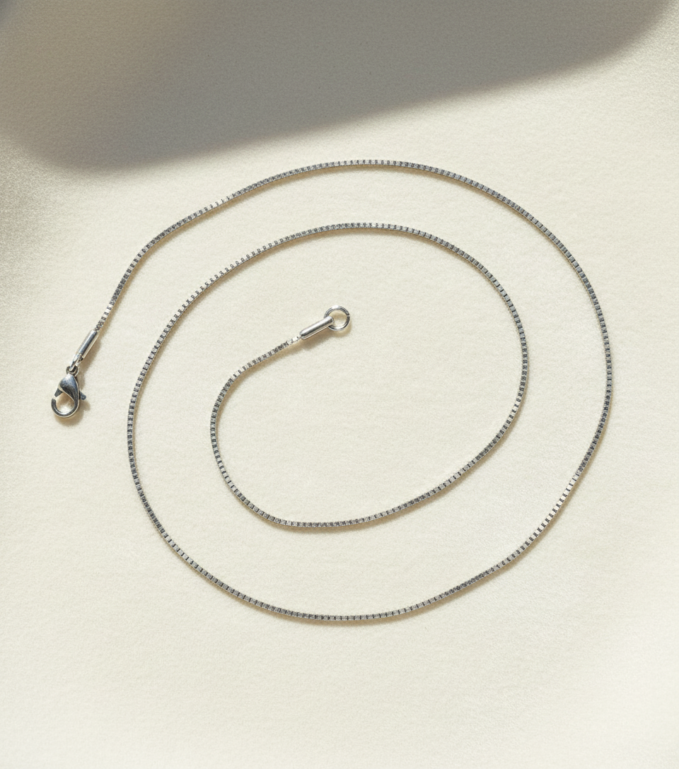 SilverCloseOut Stainless Steel Box Chain Necklace 1.2mm