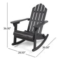 thumbnail image 5 of Christopher Knight Home Hollywood Outdoor Adirondack Acacia Rocking Chair by  dark grey finish, 5 of 5