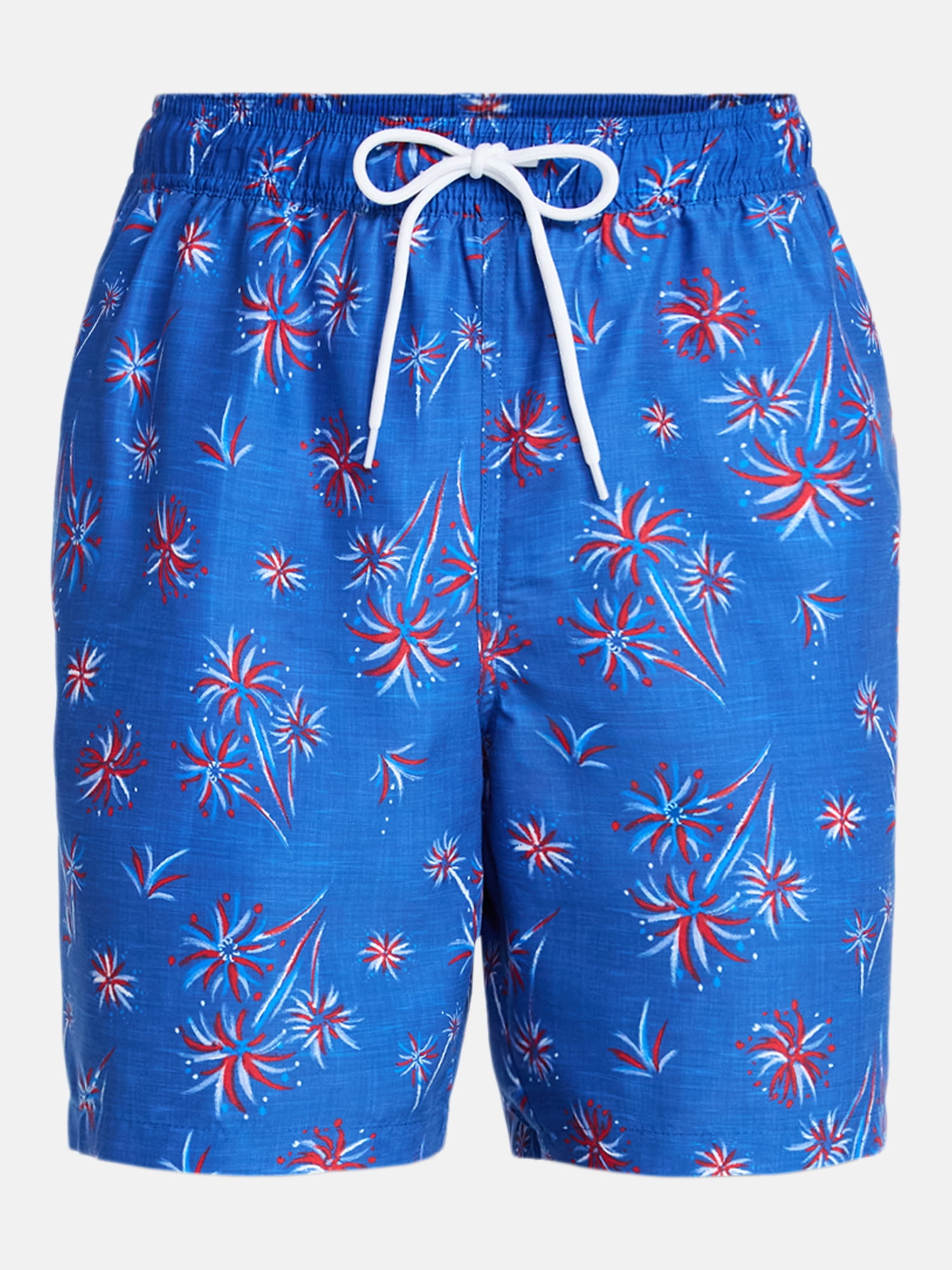 Fourth of July Men's & Big Men's Americana Swim Trunks from Way to Celebrate, 7" Inseam, Sizes S-3XL