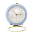 thumbnail image 1 of Petite Horloge Ronde Circulaire Silencieuse Résistance à la Corrosion Réveil de Chevet en Quartz avec Veilleuse pour Chambre École, 1 of 5