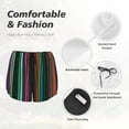 thumbnail image 6 of Lsque Colorful Stripes Printed Women's Running Shorts with Liner Pockets,Elastic Quick Dry Workout Athletic Gym Yoga Shorts,Womens High Waist Shorts-X-Large, 6 of 9