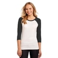 thumbnail image 1 of Juniors 50/50 3/4-Sleeve Raglan Tee - Black/White - X-Large, 1 of 1