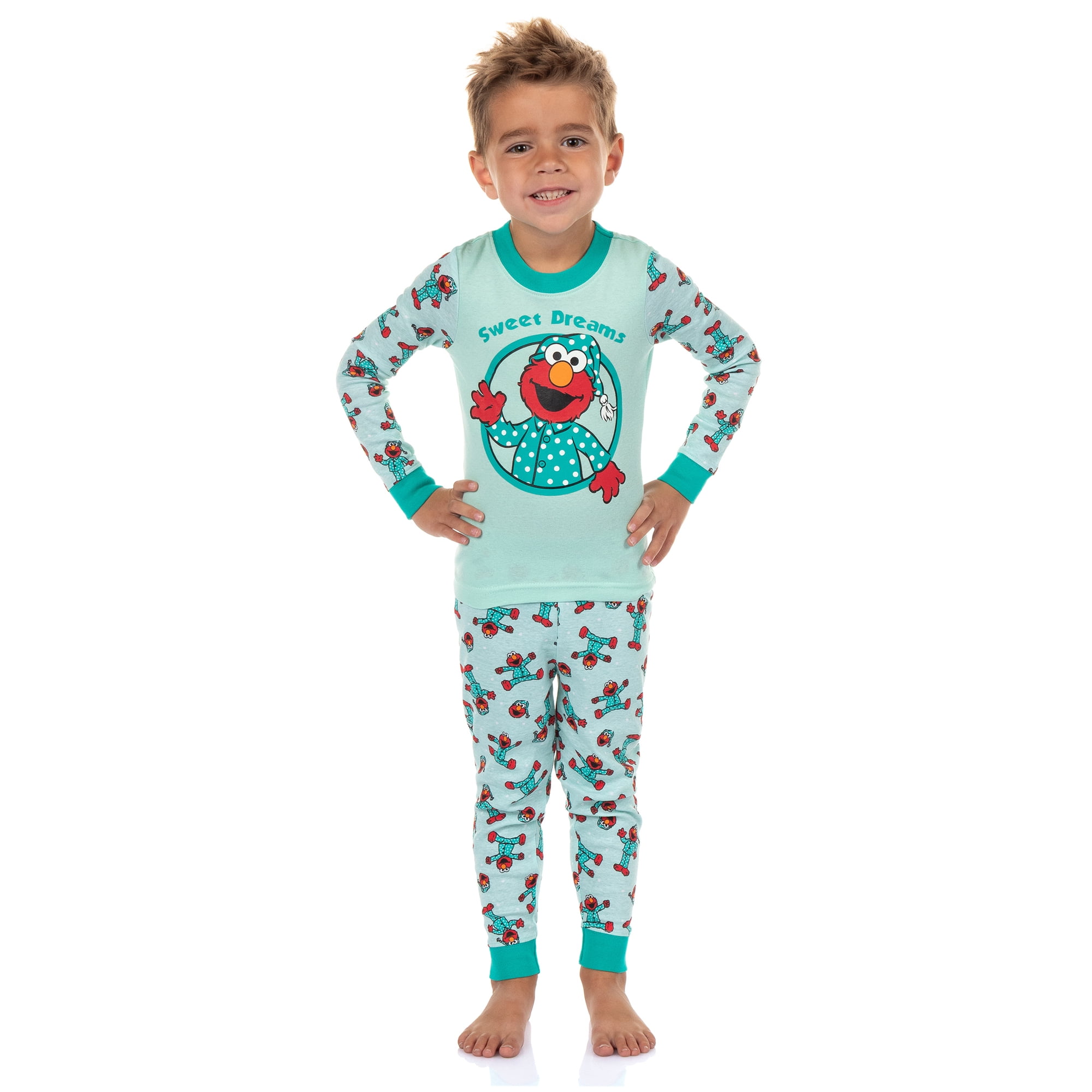 Sesame Street Elmo Pajamas Toddler Boys' Sweet Dreams Tight Fit Sleep Set