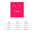 thumbnail image 3 of Cozy Flannel Blanket with Cute Cat Face Design on Vibrant Pink Background - Perfect for Sofa Travel Bed and Chair, 3 of 5