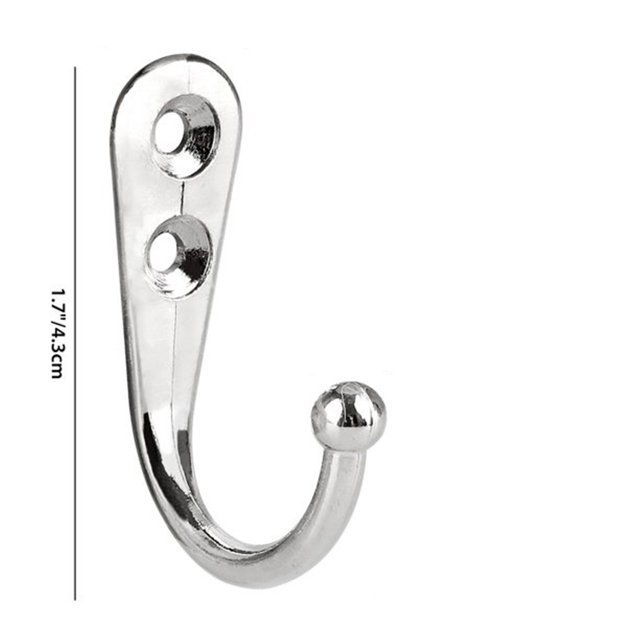 JJKBVCLO Retro Wall Hanger Rustproof Hardware For Hanging Coat Towel Clothes 20 Pack Silver