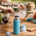 thumbnail image 5 of Carote 2PCS Insulated Stainless Steel Tumbler, Highlight Series Water Bottles, 19 fl oz & 21 fl oz, Straw/Push, Blue, 5 of 8