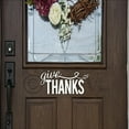 thumbnail image 1 of Give Thanks with Leaf Vinyl Lettering Wall Decal Sticker (6"H x 11.5"L, Ivory), 1 of 2