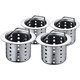 thumbnail image 1 of Juego de 4 filtros de baño, recogepelos de acero inoxidable para lavabos de baño, 1 of 5