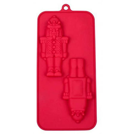 Christmas Nutcracker 3D Front And Back Silicone Mold Baking Chocolate Candy Making Molds
