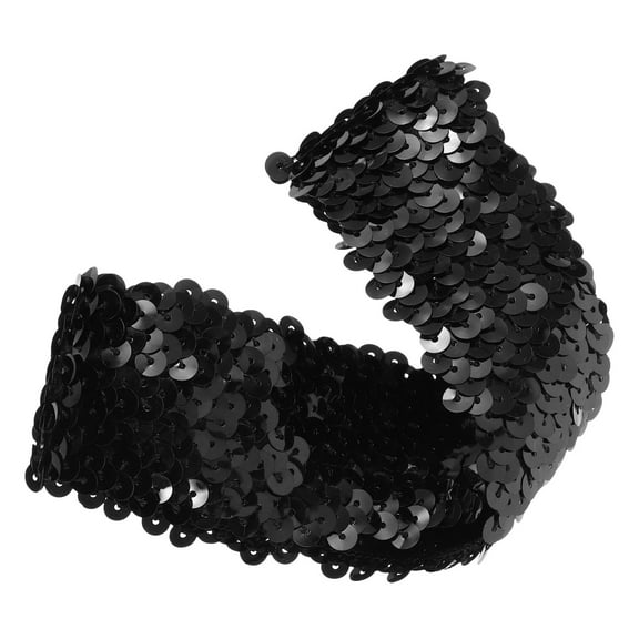 Raindrops  Red Headband Women Black Sequin Hair Ties Bands Girl Child Women's
