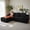 Black-L Shaped, variant on 71" High Backrest Sofa for Small Spaces, Compressed Corduroy Couch with Deep Seating for Living Room, Bedroom, Dark Grey