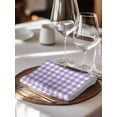 thumbnail image 6 of Purple Cloth Napkins Set of 6 Reusable Dinner Napkins, Country French Rustic Buffalo Plaid Modern Art Cocktail Napkin Washable Table Napkins for Wedding/Holiday Party/Baby Shower 20"x20", 6 of 7