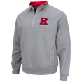 thumbnail image 2 of Men's Colosseum Heathered Gray Rutgers Scarlet Knights Tortugas Team Logo Quarter-Zip Jacket, 2 of 3
