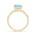 thumbnail image 2 of ANGARA Natural Nature Inspired Cushion 1.95 ct Aquamarine Ring in 14K Yellow Gold for Women (Size-8mm) | March Birthstone, Birthday, Anniversary, Jewelry Gift for Women | Natural Aquamarine Ring, 2 of 10